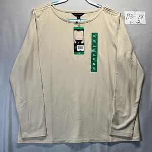 Women's Cream Long Sleeve Shirt